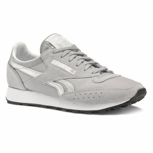 Reebok Classic 83 Turnschuhe Damen - Grau/Weiß/Silber/Schwarz - DE 642-QBH